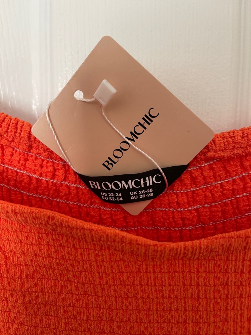 NWT.....Women’s Orange Off-Shoulder Jumpsuit - Picture 2 of 13